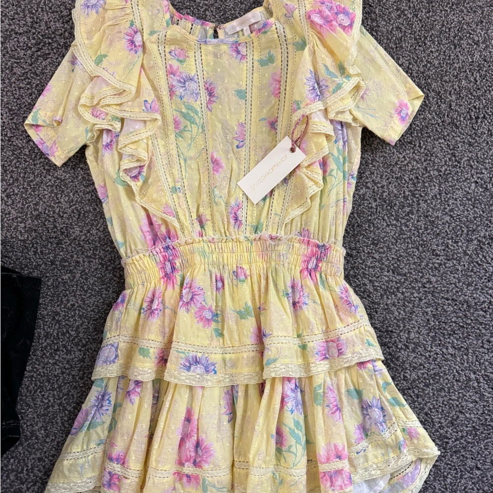 LoveShackFancy Yellow Natasha Dress - Picture 2 of 3